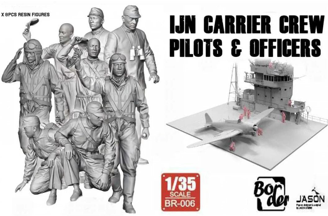 Border Model 1/35 IJN Carrier Crew, Pilots, Officers BR006